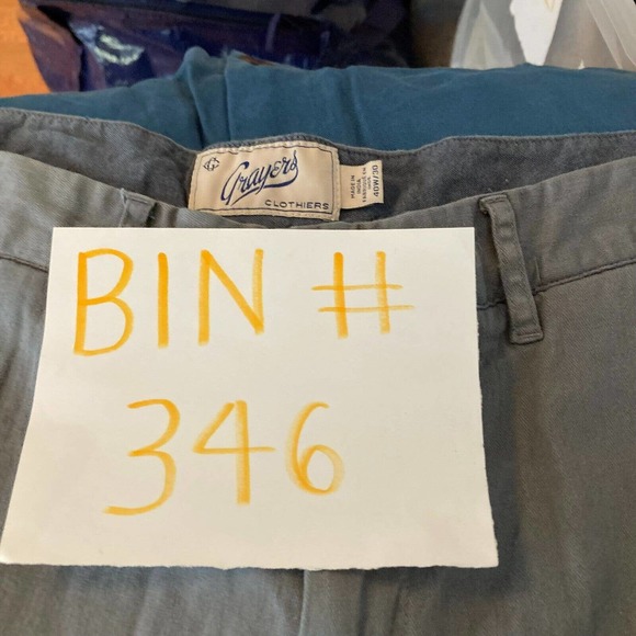 Grayers Pants‎ Mens Sz 40 Gray Cotton Linen Chino Stretch Straight Leg - Picture 11 of 11